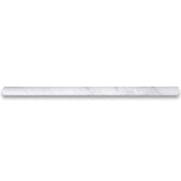 Carrara Marble Italian White Bianco 5/8x12 Bullnose Pencil Molding Wall Tile Honed